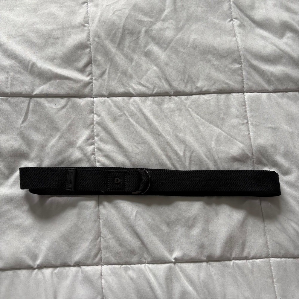Lululemon Black Woven Yoga Mat Strap D-Ring Adjustable One Size Carry Accessory